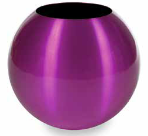 Sparkling aluminium sphere planter