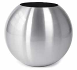 Sparkling aluminium sphere planter